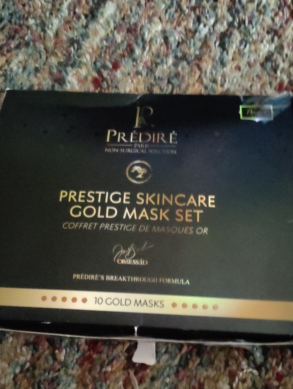 New Damaged Box You Get Ten Prestige Skincare Gold Mask Set - Gold